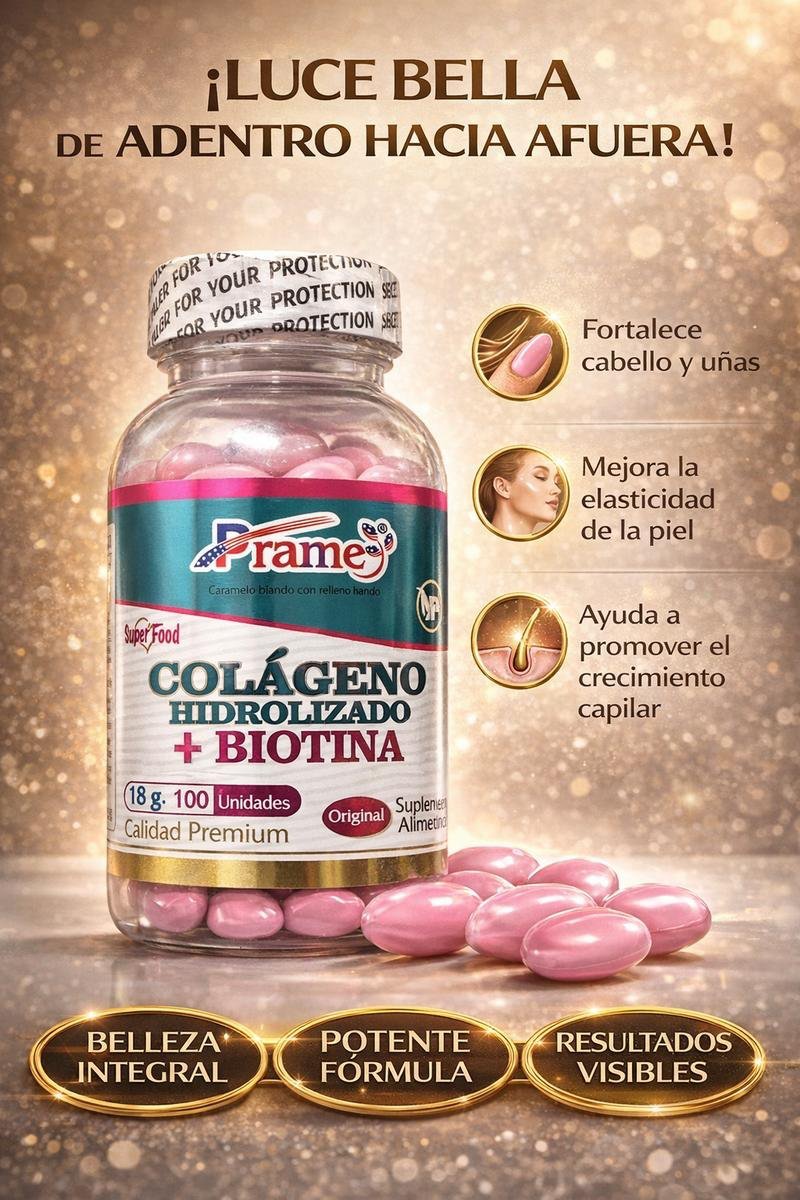Presentación y beneficios del Colágeno Hidrolizado con Biotina PRAME